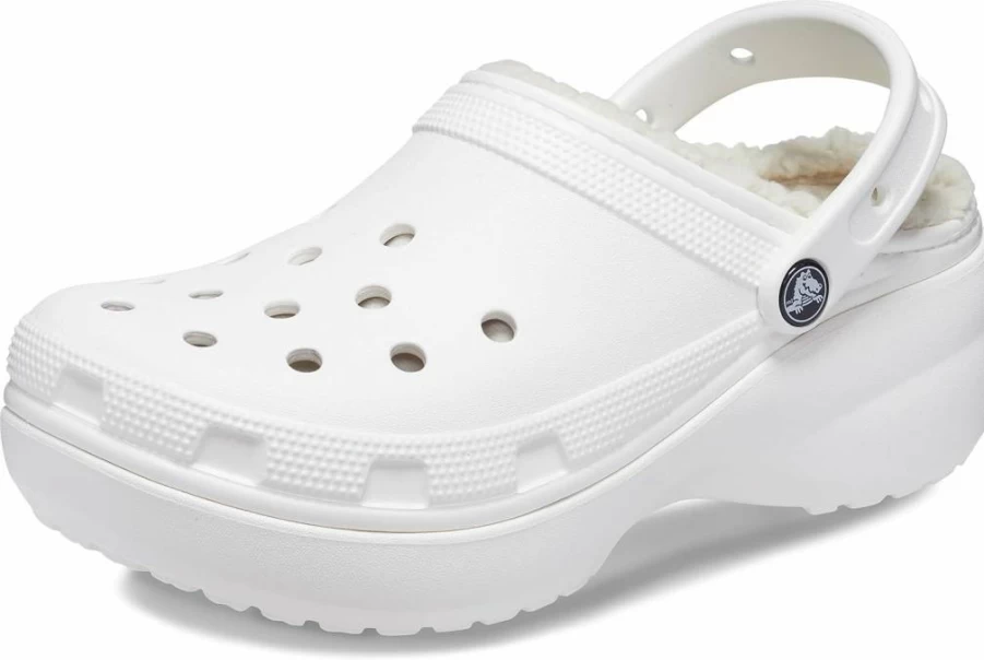 Crocs Women's Classic Lined Platform Clogs | Comfortable Slip-Resistant Winter Clogs