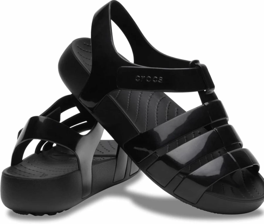 Crocs Kids Isabella Glitter Sandals for Little Big Kids - Unisex Light-Up Jelly Sandals