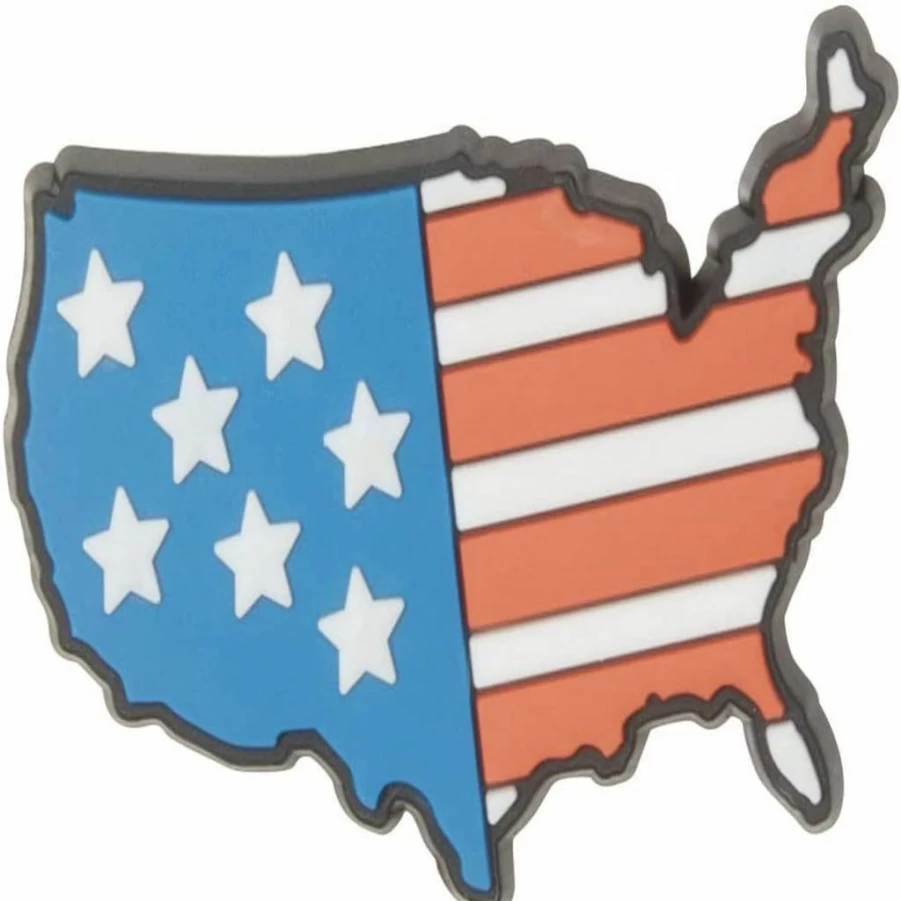 Crocs Unisex Jibbitz Shoe Charms - American Pride Decorations for Men & Women