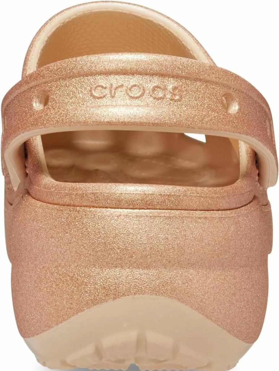 Crocs Women's Classic Platform Clog with Glitter - Comfortable & Stylish Slip-On Shoes