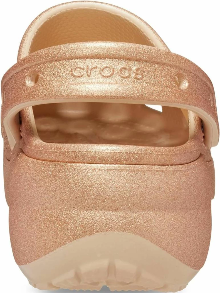 Crocs Women's Classic Platform Clog with Glitter - Comfortable & Stylish Slip-On Shoes