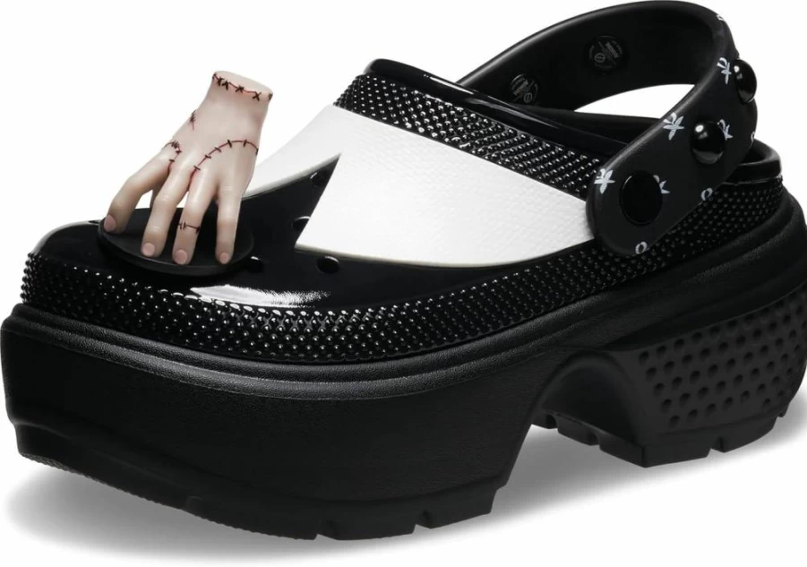 Crocs Women's Wednesday Addams Stomp Clog - Classic Horror Movie Inspired Comfort Shoes