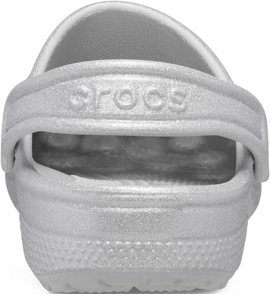 Crocs Kids' Classic Glitter Clog | Sparkle Lightweight Comfortable Slip-On Shoes for Girls & Boys
