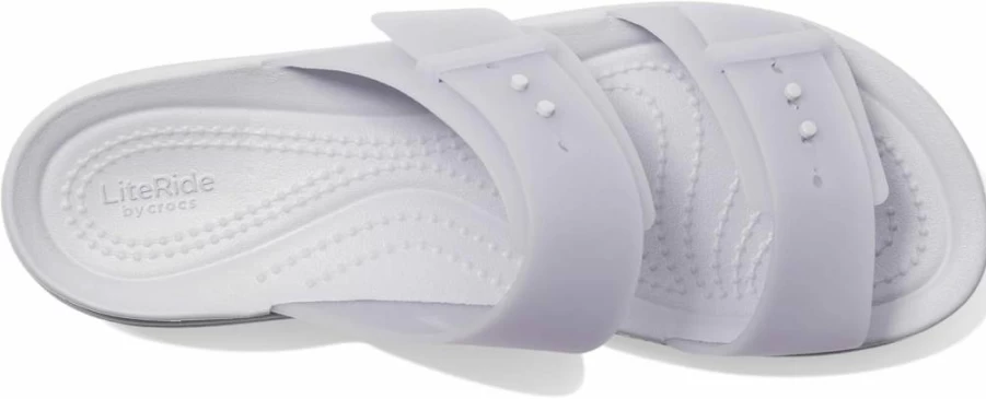 Crocs Brooklyn Low Wedge Slip-On Shoes with Adjustable Buckle for Comfort and Style