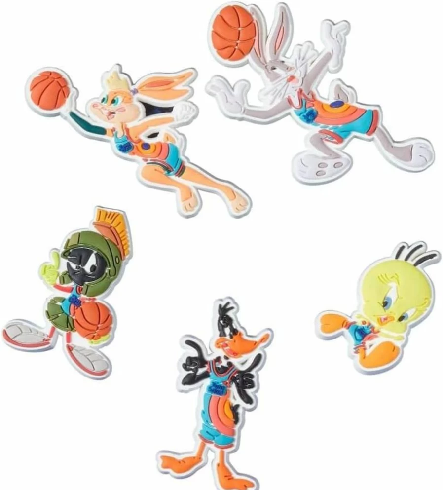 Crocs Unisex-Adult Jibbitz Shoe Charms | Space Jam Themed Multi-Pack Decorations for Clogs