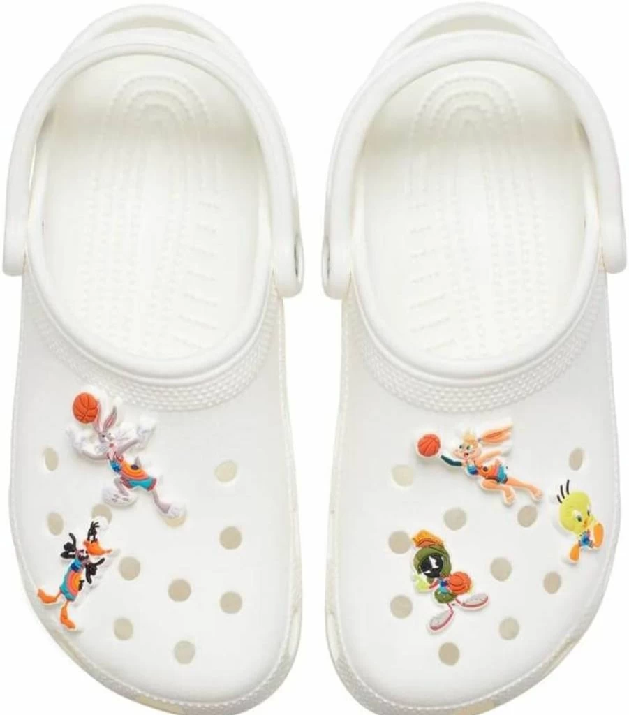 Crocs Unisex-Adult Jibbitz Shoe Charms | Space Jam Themed Multi-Pack Decorations for Clogs