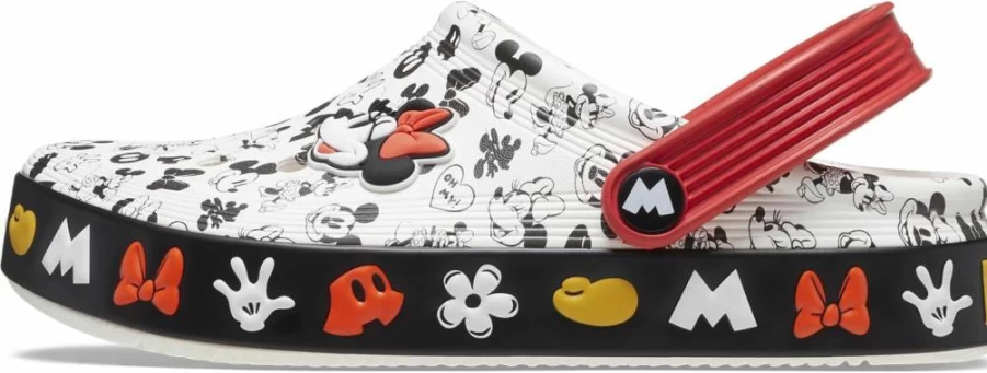 Crocs Kids Mickey Mouse Off Court Clogs - Unisex Disney Themed Slip-On Shoes