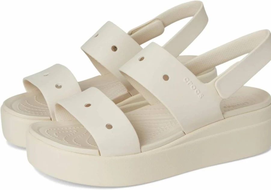 Crocs Women's Brooklyn Low Wedge Sandals - Comfortable Casual Slip-On Shoes
