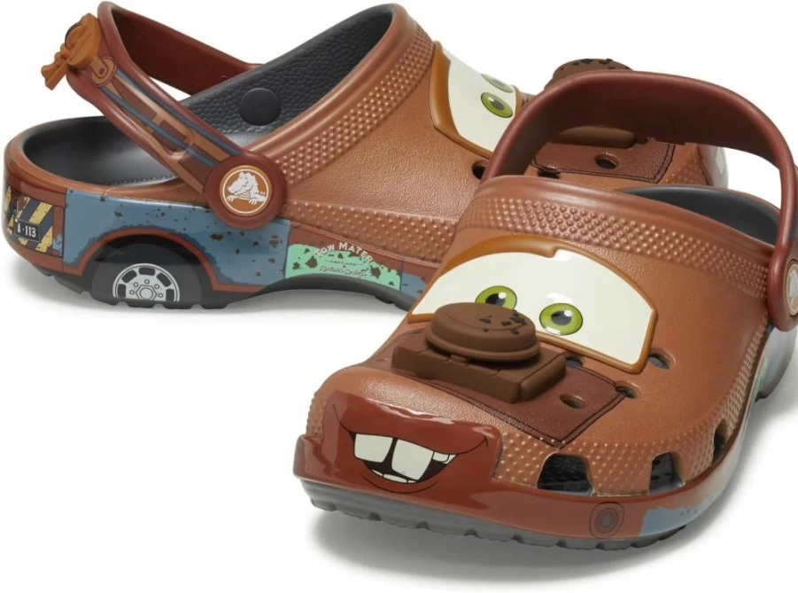 Crocs Kids Disney Cars Mater Classic Clogs - Unisex Lightweight Comfortable Slip-On Shoes