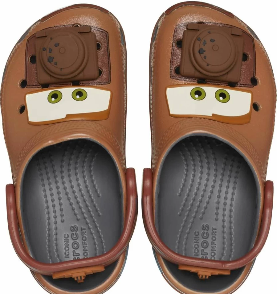 Crocs Kids Disney Cars Mater Classic Clogs - Unisex Lightweight Comfortable Slip-On Shoes