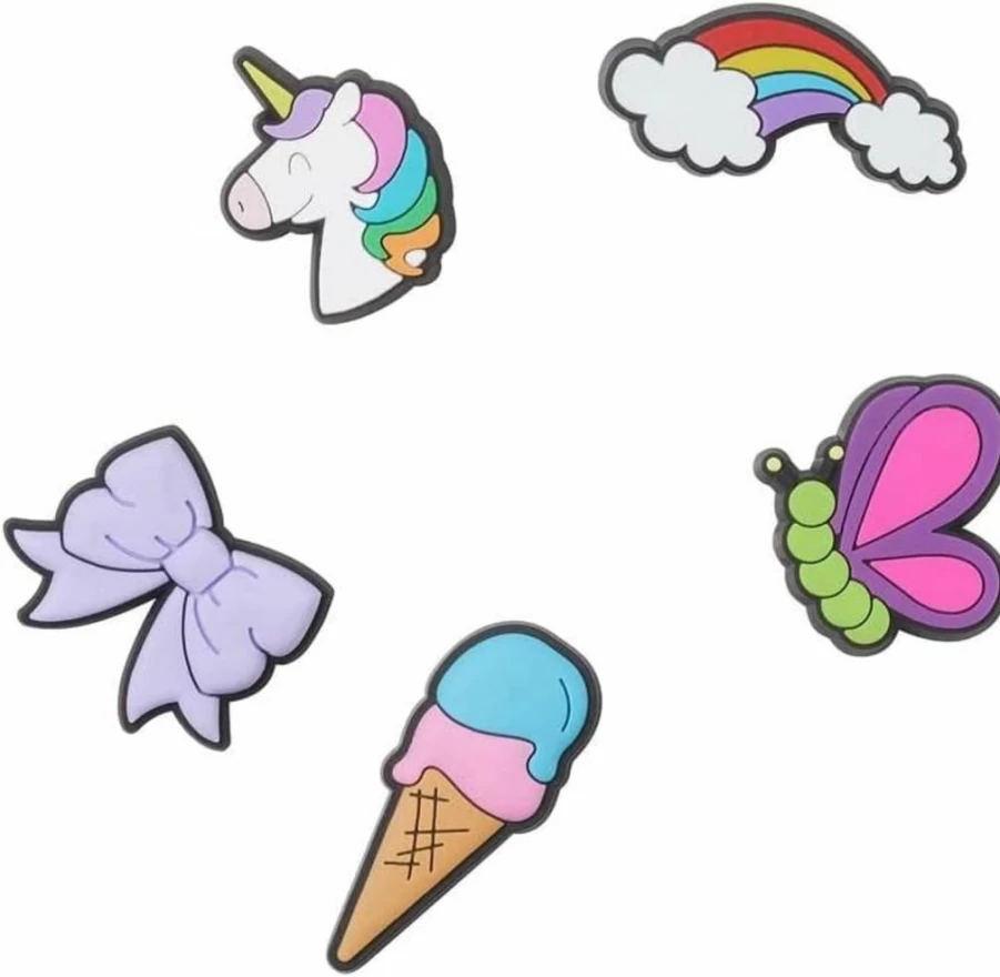 Crocs Jibbitz Unicorn Shoe Charms 5-Pack | Decorative Clips for Crocs Shoes | Official Crocs Accessories