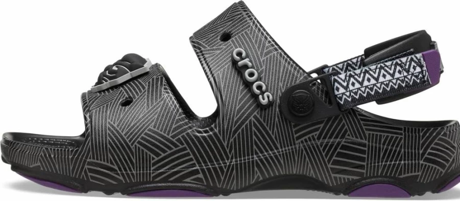 Crocs Kids' Black Panther All-Terrain Clog Sandals for Boys and Girls