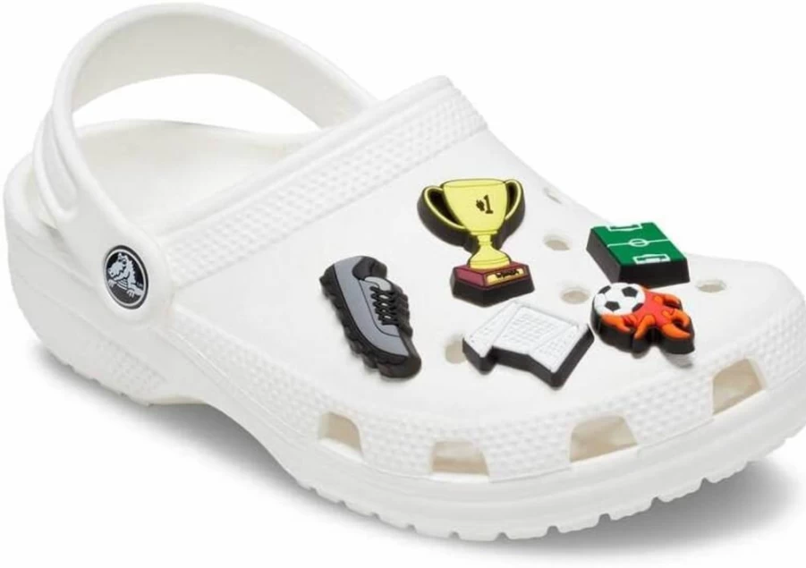 Crocs Jibbitz Shoe Charms 5-Pack - Sport-Themed Decorative Clips for Crocs Shoes