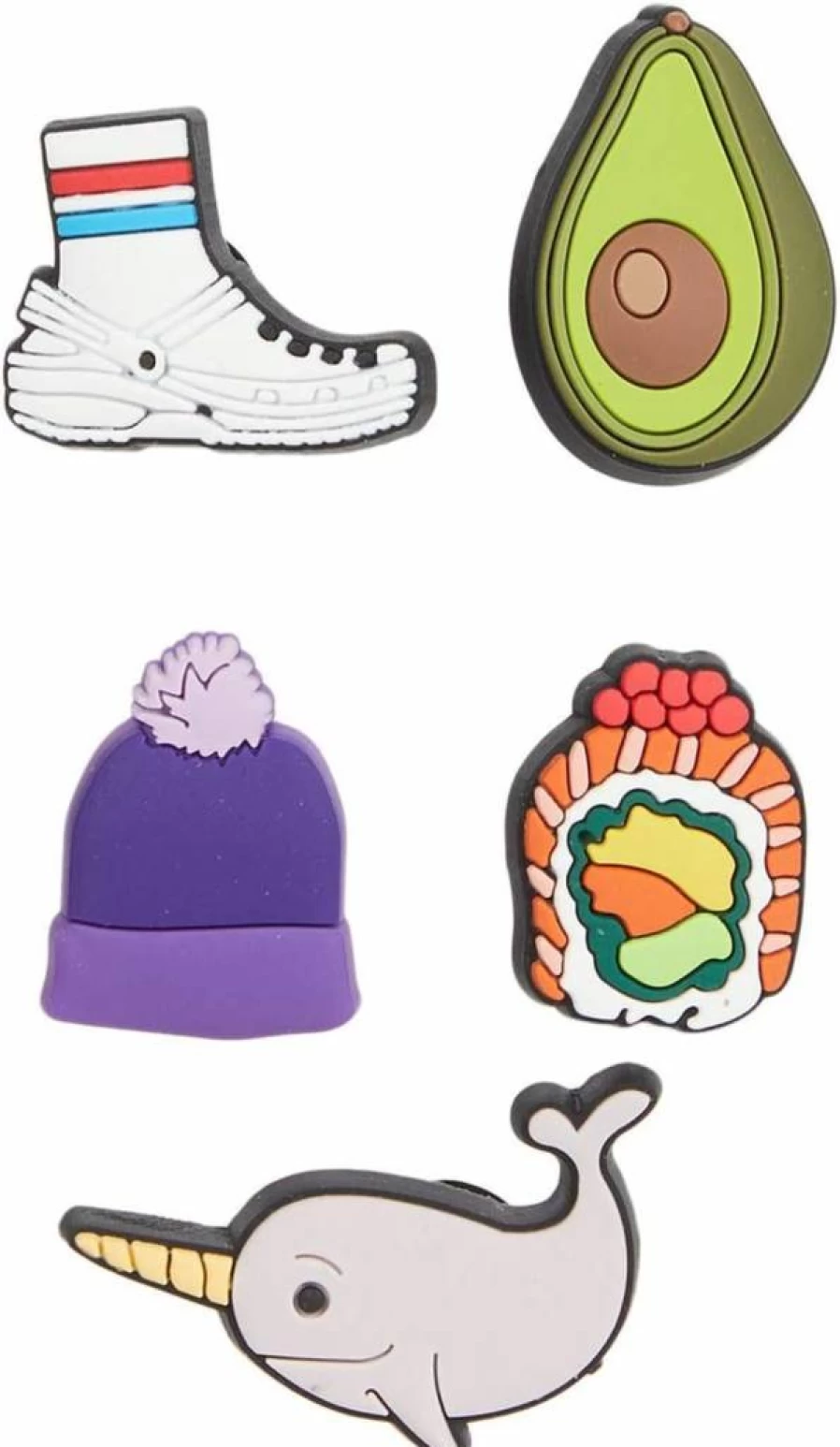 Crocs Jibbitz Charms 5-Pack - Fun & Colorful Shoe Accessories for Crocs Lovers