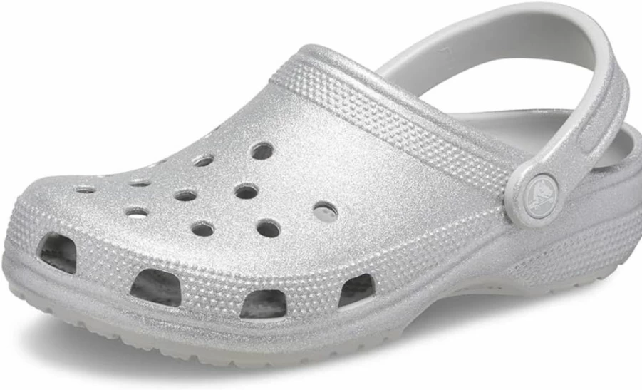 Crocs Unisex Classic Glitter Clogs - Comfortable & Stylish Slip-On Shoes for Men & Women