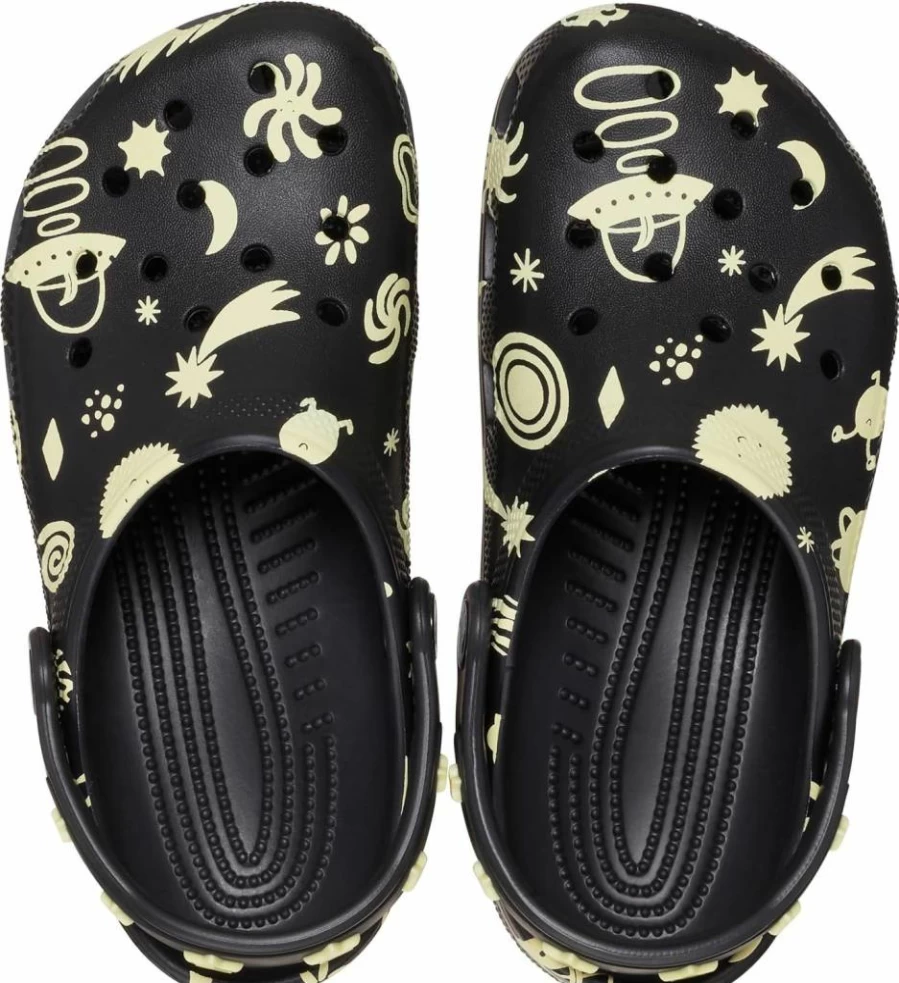 Crocs Kids Classic Glow In The Dark Clogs - Unisex Light-Up Shoes for Little & Big Kids