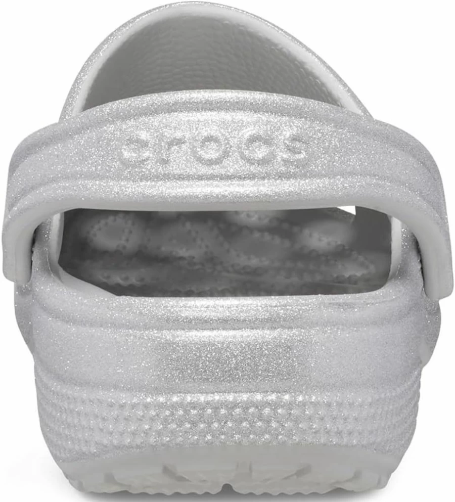 Crocs Unisex Adult Classic Glitter Clogs | Sparkly Comfort Slip-On Shoes for Men & Women