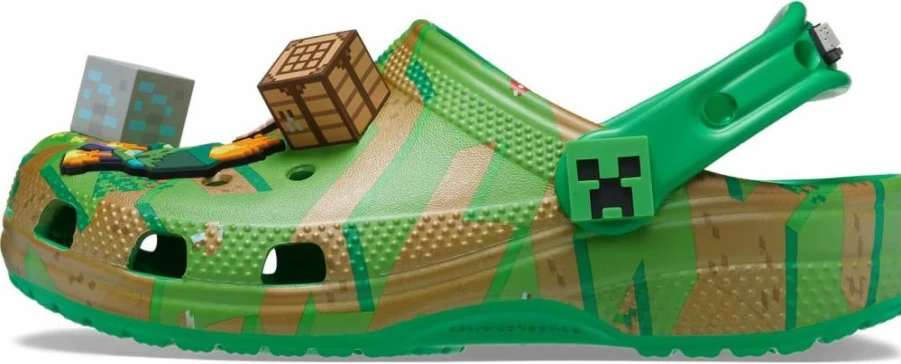 Crocs Kids Classic Minecraft Clogs - Unisex Children's Lightweight Comfort Shoes