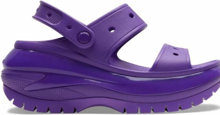 Crocs Women's Classic Mega Crush Sandal Wedge Platform Comfort Slide Sandals