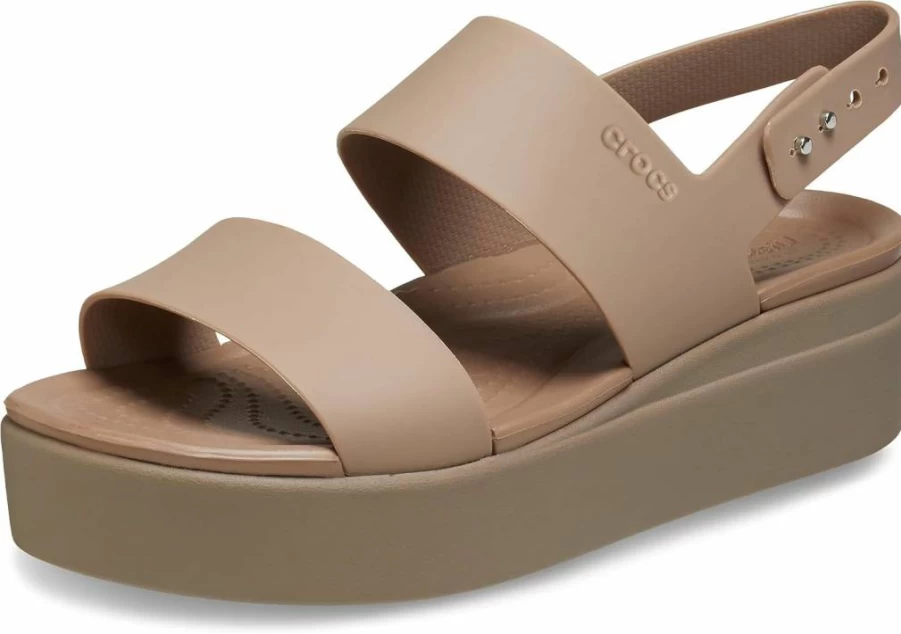 Crocs Brooklyn Low Wedge Women's Comfort Slip-On Shoes Lightweight Casual Loafers