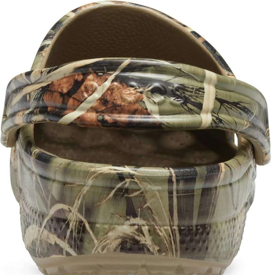 Crocs Unisex Classic Clog - Realtree Camo Design Comfortable Slip-On Water Shoes for Men & Women