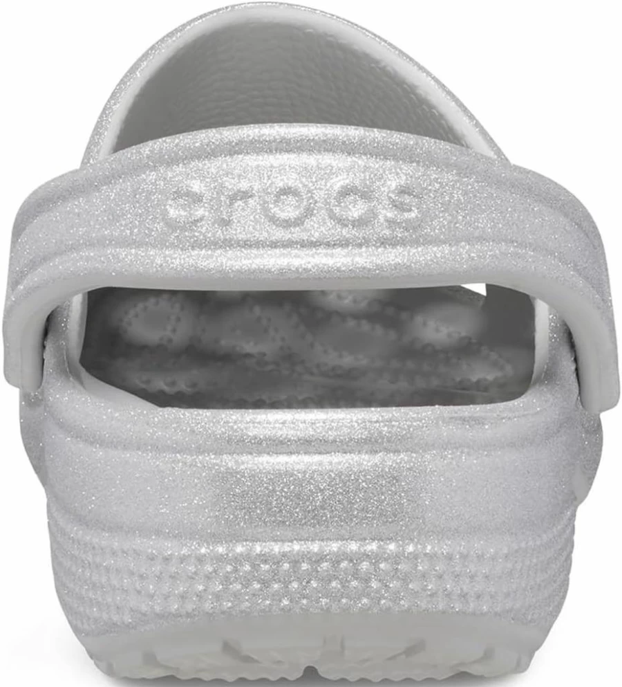 Crocs Unisex Classic Glitter Clogs - Comfortable Slip-Resistant Casual Shoes for Men & Women