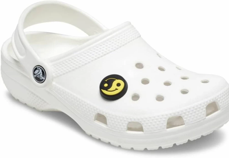 Crocs Jibbitz Shoe Charms - Peace and Love, Yin Yang Smile Design for Crocs Shoes | Small Decorative Clips