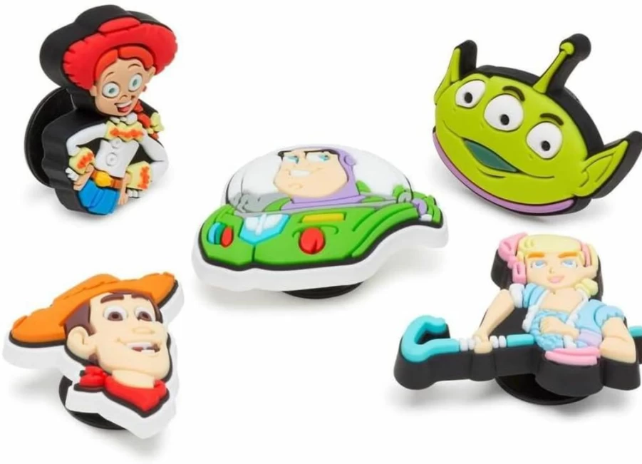 Crocs Disney Jibbitz Shoe Charms 5-Pack | Official Character Decorations for Crocs Shoes