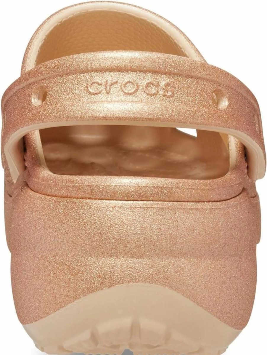 Crocs Women's Classic Platform Clog with Glitter - Comfortable & Stylish Slip-On Shoes