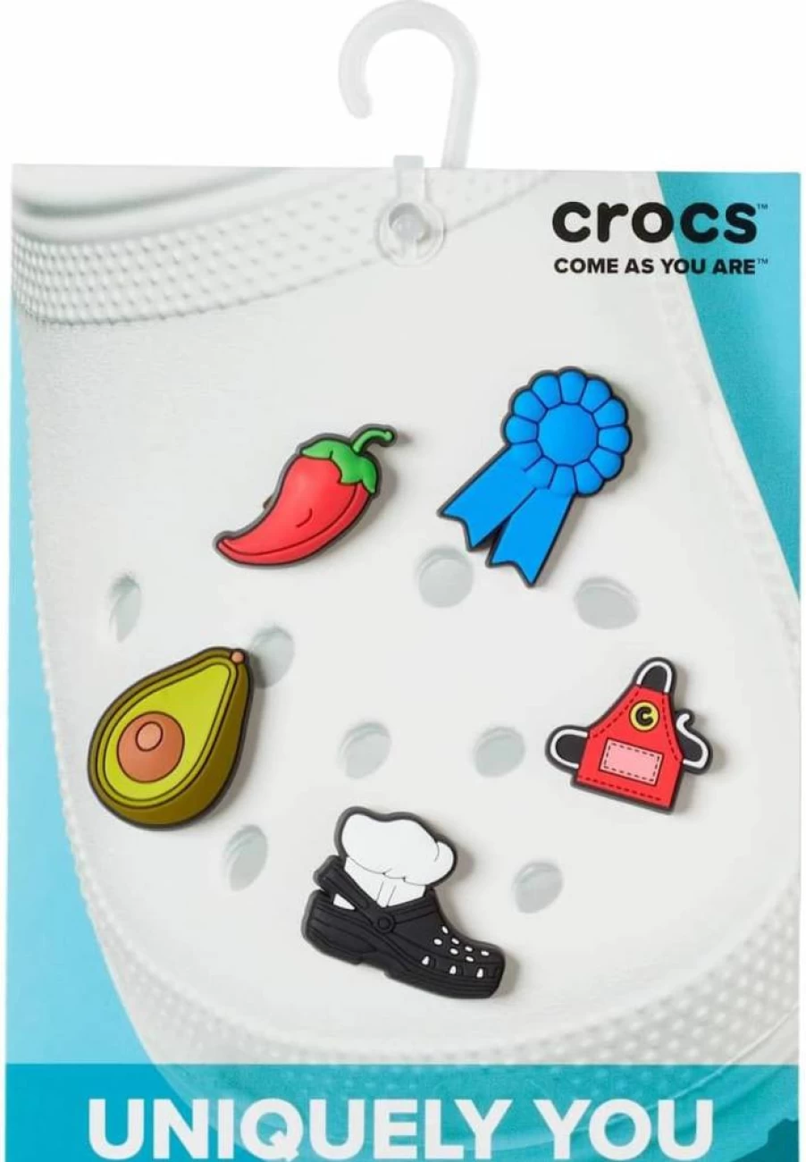 Crocs Jibbitz Food Charms 5-Pack - One-of-a-Kind Chef-Themed Shoe Accessories for Crocs Shoes