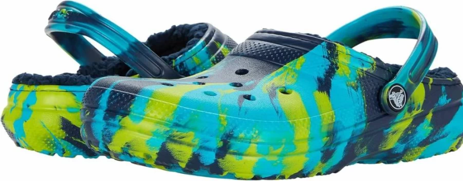 Crocs Kids Classic Lined Clogs for Toddlers - Water-Resistant Synthetic Upper, Warm Fleece Lining, Lightweight Comfortable Outsole