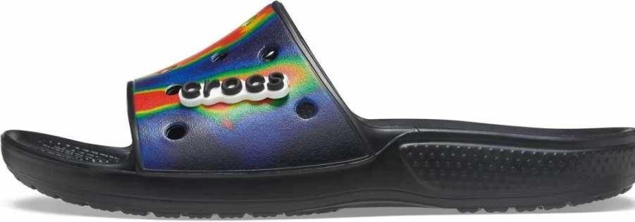 Crocs Unisex Classic Graphic Slide Sandals - Comfortable & Lightweight Casual Slides for Men and Women