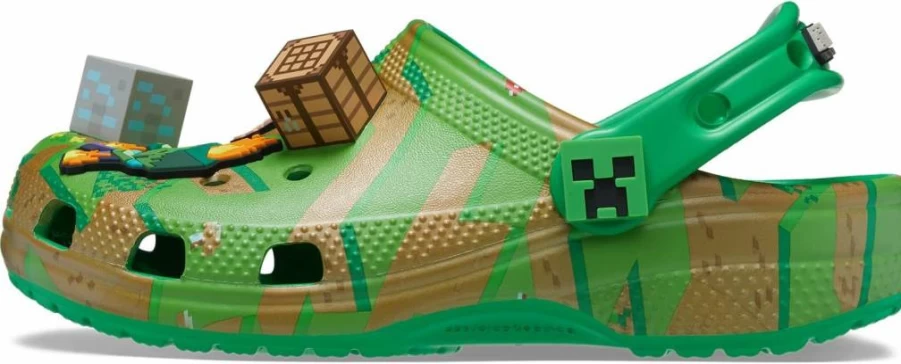 Crocs Kids Classic Minecraft Clogs - Unisex Children's Lightweight Comfortable Shoes