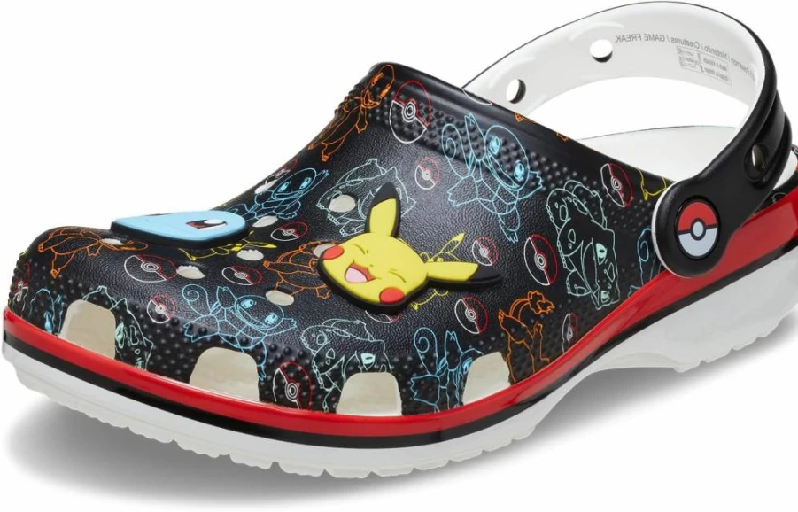 Crocs Kids Classic Pokemon Clogs - Unisex Child & Toddler Lightweight Slip-On Shoes