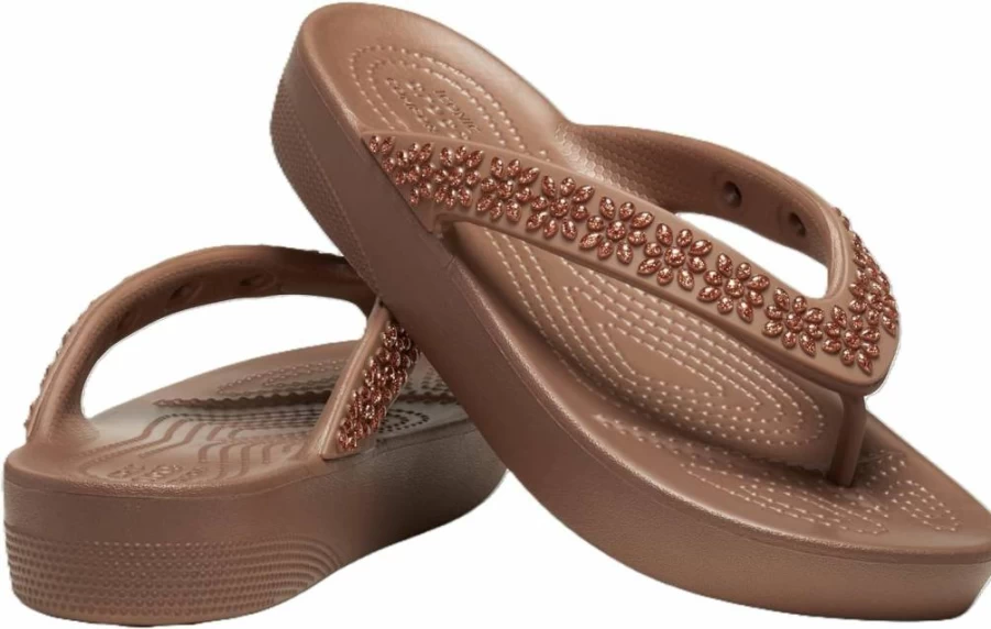 Crocs Women's Platform Flip Flops - Comfortable Sandals for Women