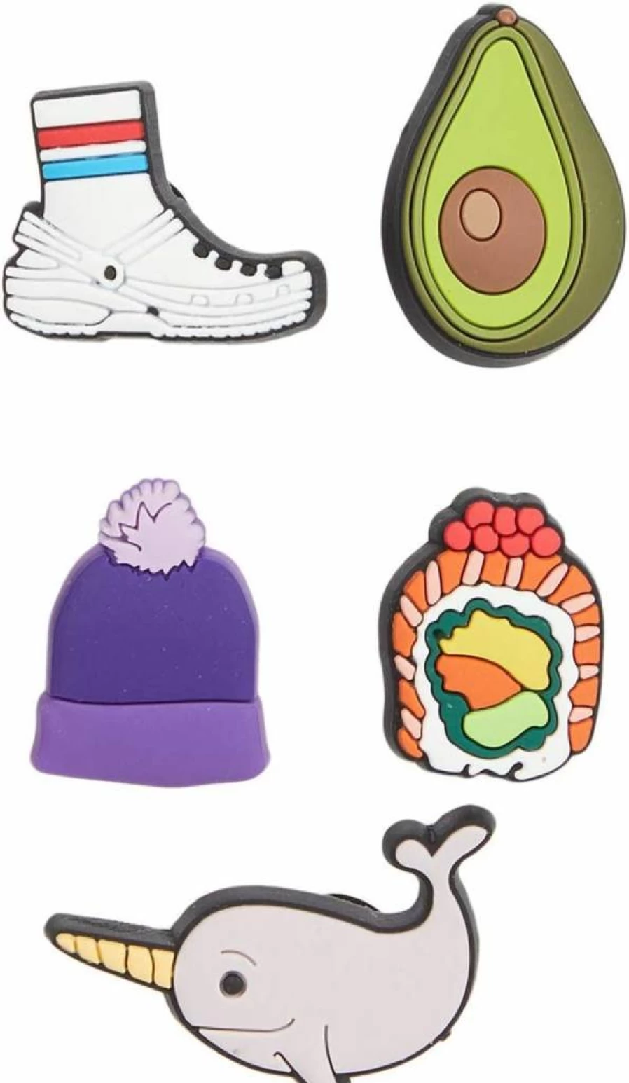 Crocs Jibbitz Charms 5-Pack - Decorative Shoe Accessories for Crocs Footwear