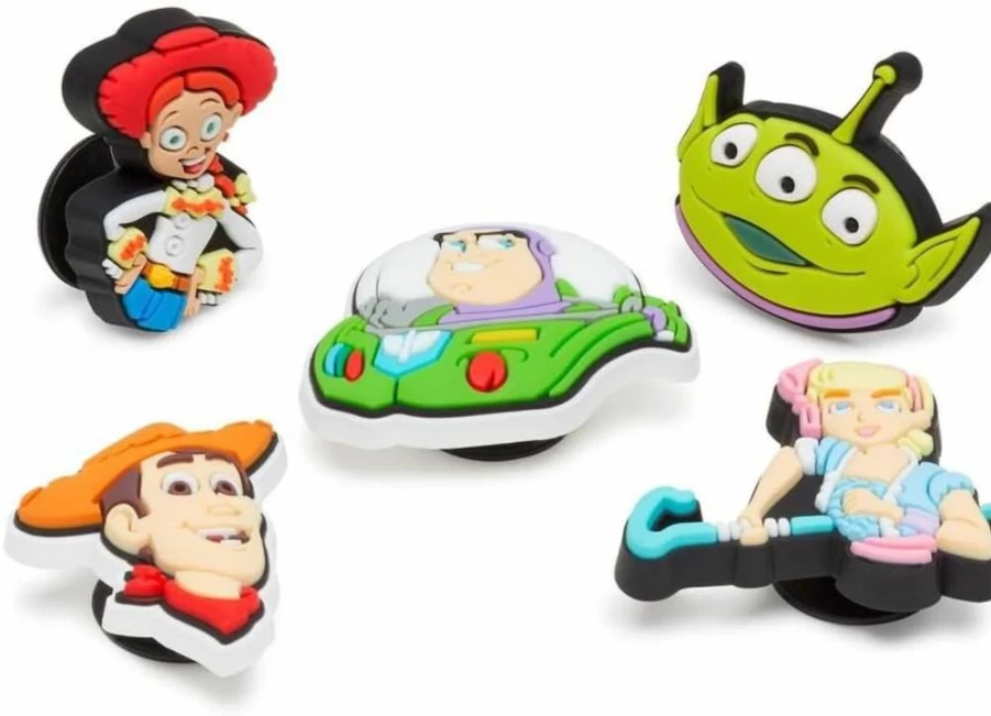 Crocs Disney Jibbitz Shoe Charms 5-Pack | Official Character Decorations for Crocs Shoes