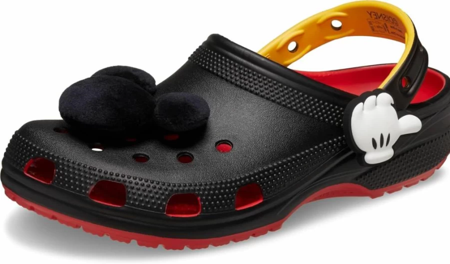 Crocs Disney Mickey Mouse Classic Clog for Adults - Unisex Comfortable Slip-On Shoes
