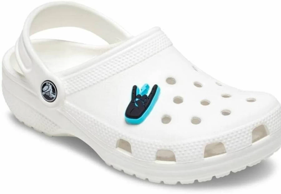 Crocs Jibbitz Shoe Charms - Peace And Love, Rock On Dude Small Decorations for Crocs Shoes