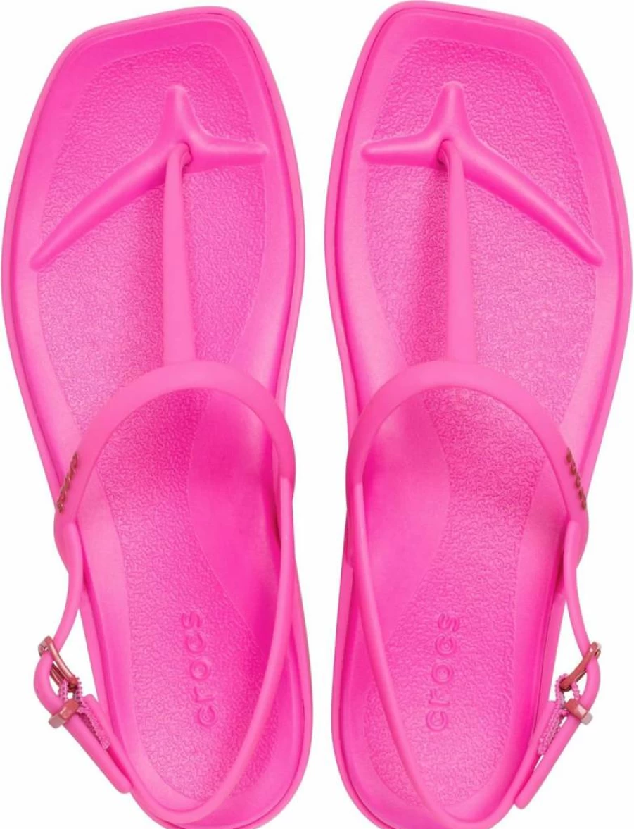 Crocs Women's Miami Thong Sandals - Comfortable Flat Beach Flip Flops for Ladies