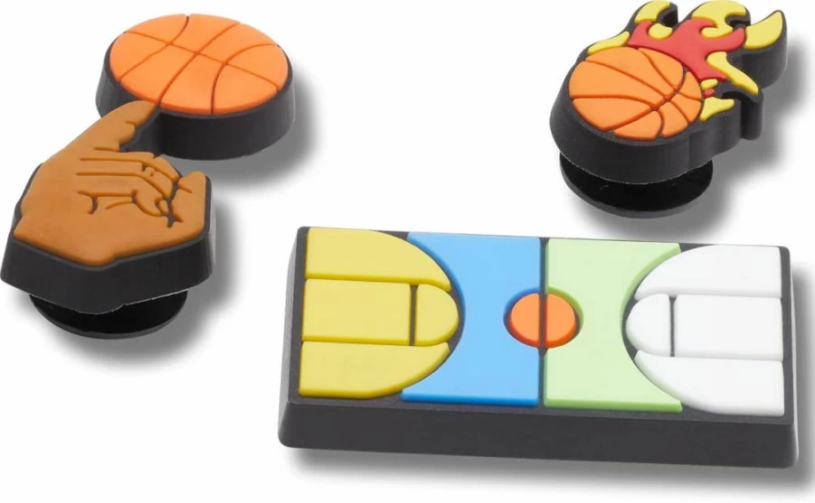 Crocs Jibbitz Shoe Charms 5-Pack - Sport-Themed Decorative Clips for Crocs Footwear