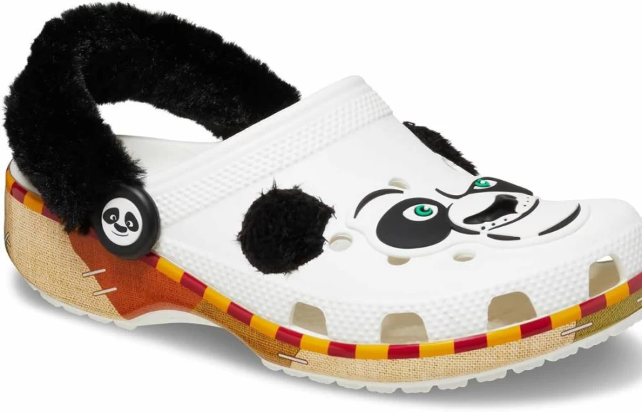 Crocs Kids Kung Fu Panda Classic Clogs - Unisex Children's Lightweight Slip-On Shoes