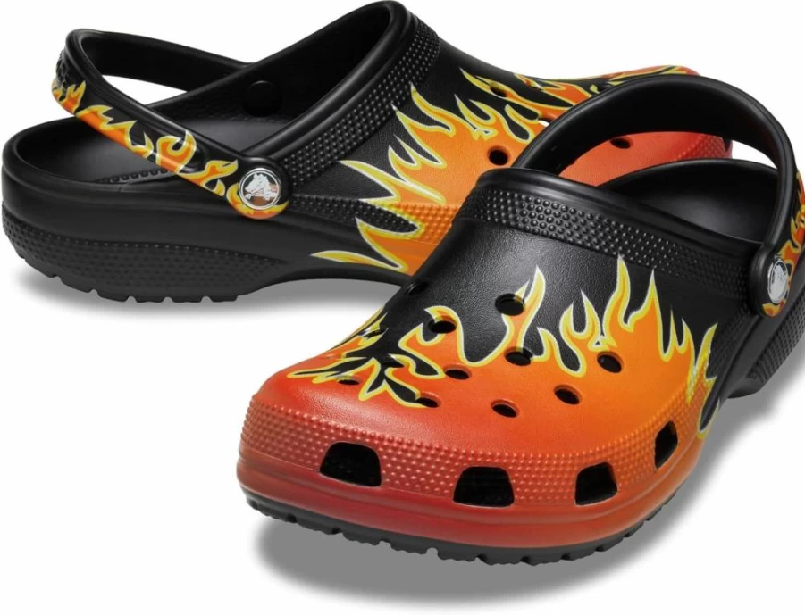 Crocs Unisex Classic Clogs with Glitter - Comfortable Slip-On Shoes for Men & Women
