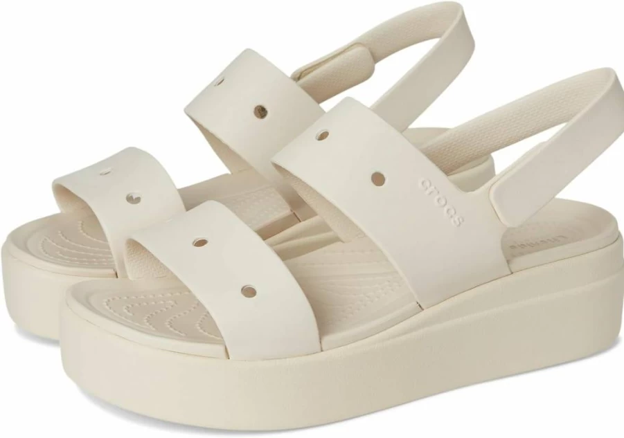 Crocs Women's Brooklyn Low Wedge Sandals - Comfortable & Stylish Slip-On Shoes