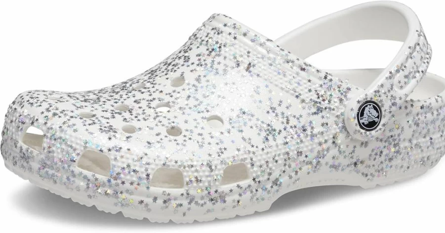 Crocs Classic Clog Glitter - Women's & Men's Lightweight Comfort Slip-On Shoes
