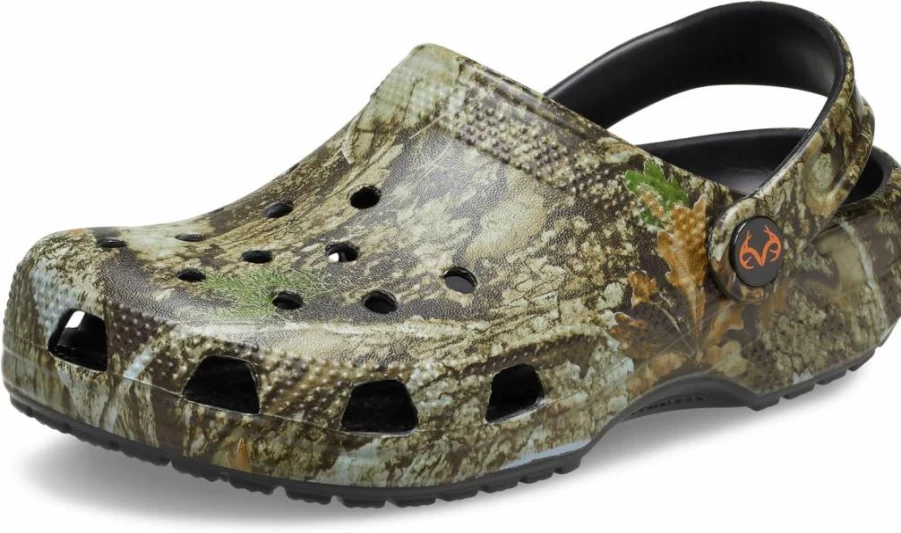 Crocs Unisex Kids Classic Clog with Realtree Camo Design - Lightweight & Comfortable