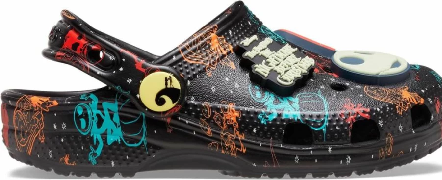Crocs Kids Disney Nightmare Before Christmas Glow in The Dark Clogs Unisex Classic Clogs