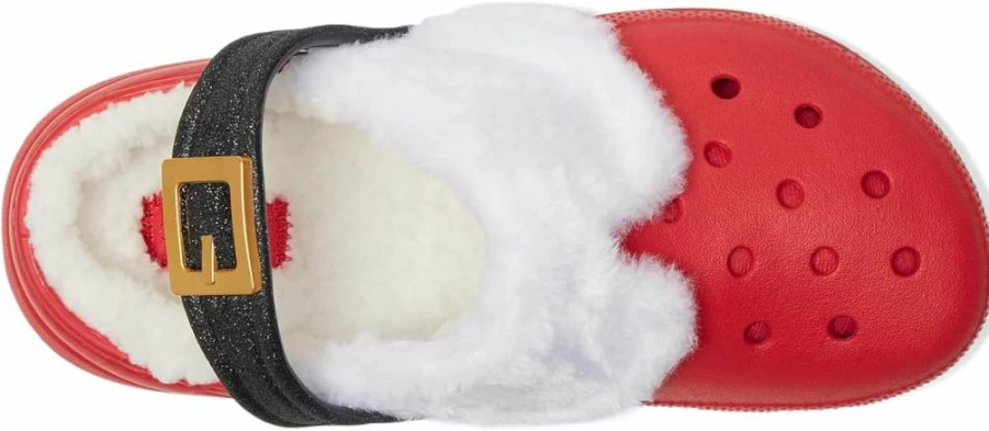 Crocs Kids Classic Holiday Lined Clogs - Unisex Children's Comfortable Slip-On Winter Shoes