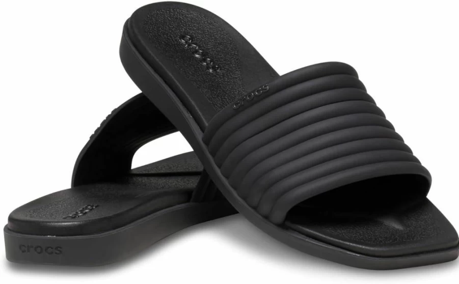 Crocs Women's Miami Slide Sandals - Comfortable & Lightweight Beach Pool Slides