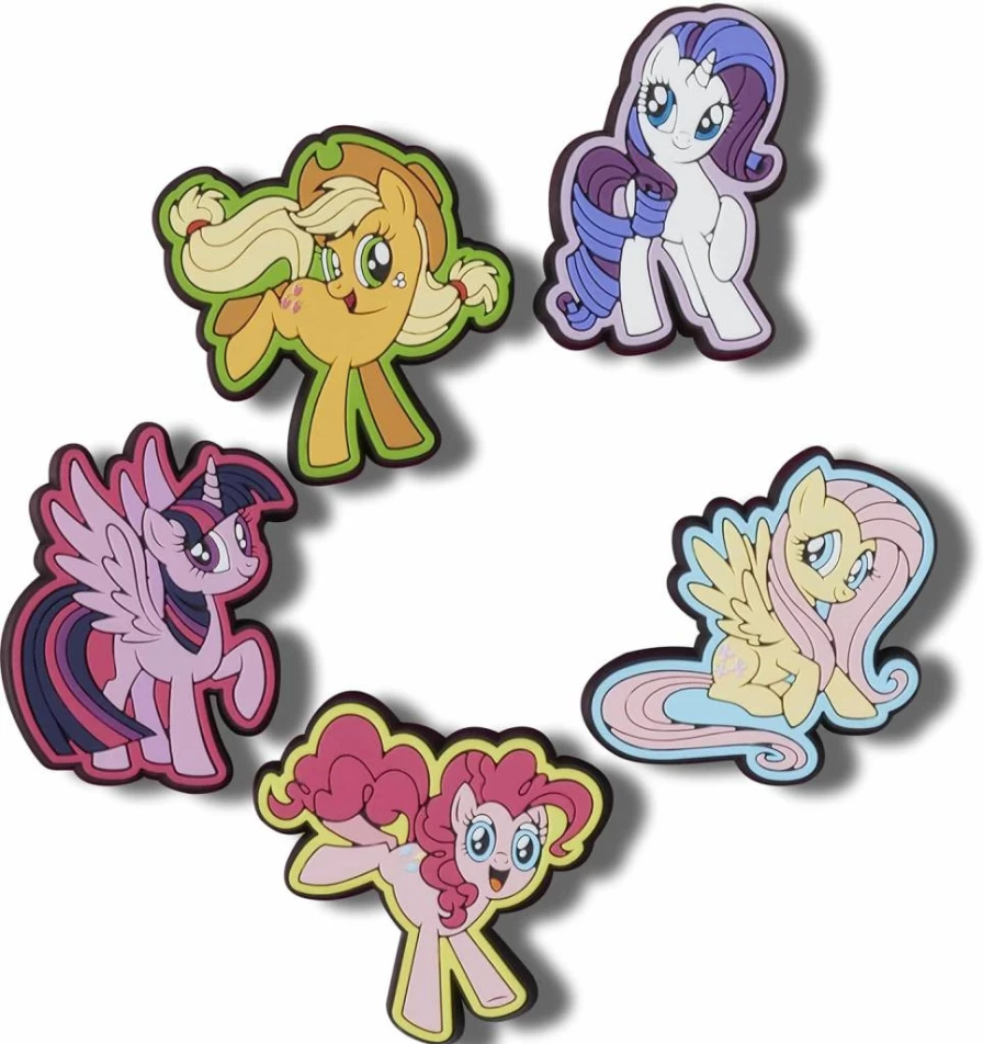 Crocs Unisex Jibbitz Shoe Charms Little Pony Multi-Pack Decorations for Clogs